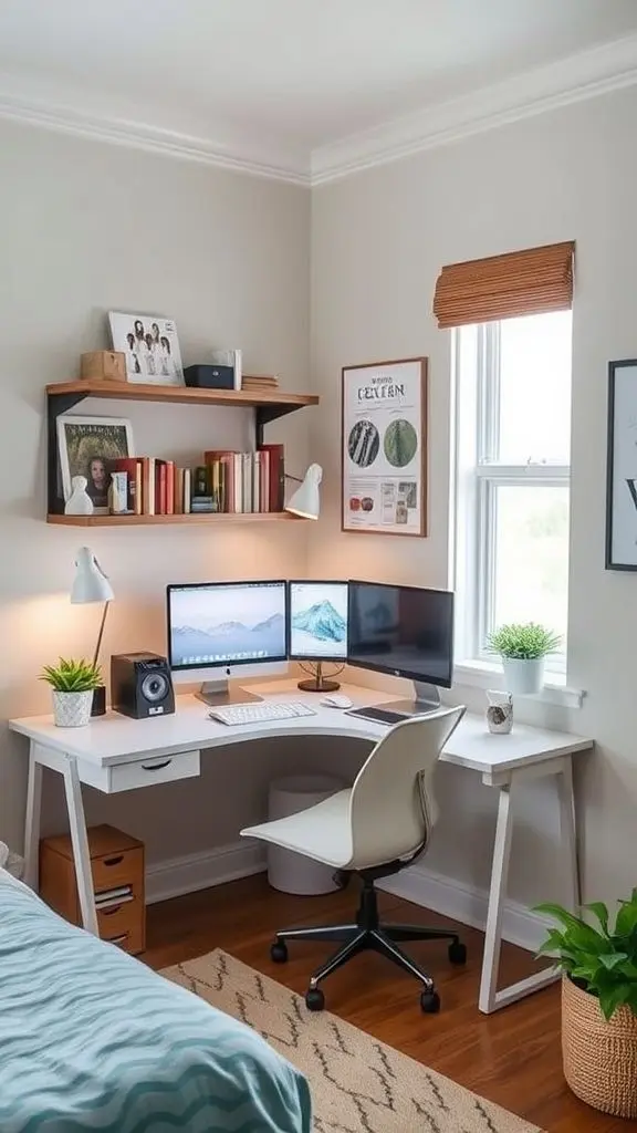 Clever Corner Desk Setup
