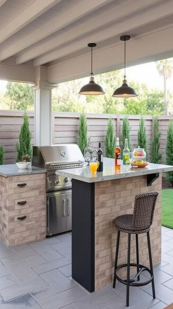 Combined Cooking And Cocktail Station
