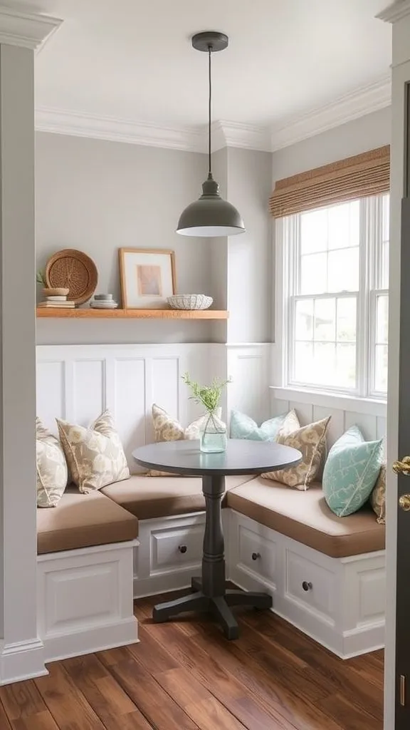Cozy Breakfast Corner with Built-In Seating
