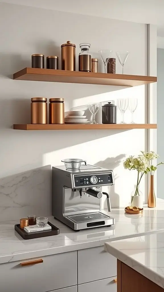 Elegant Home Espresso Station
