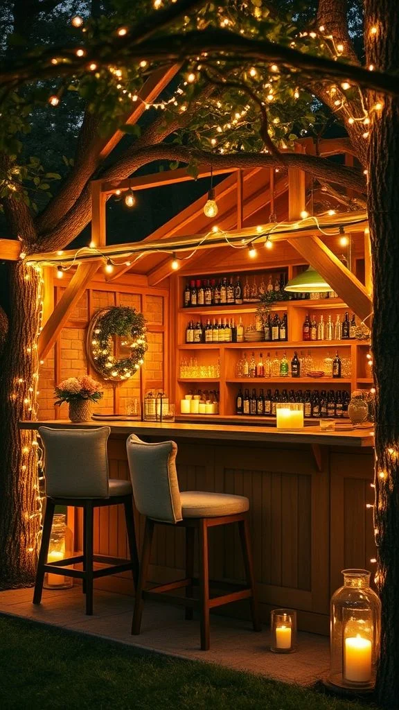 Enchanted Bar With Twinkling Lights
