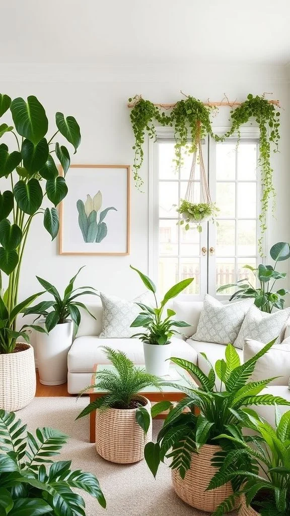 Greenery-Filled White Living Sanctuaries
