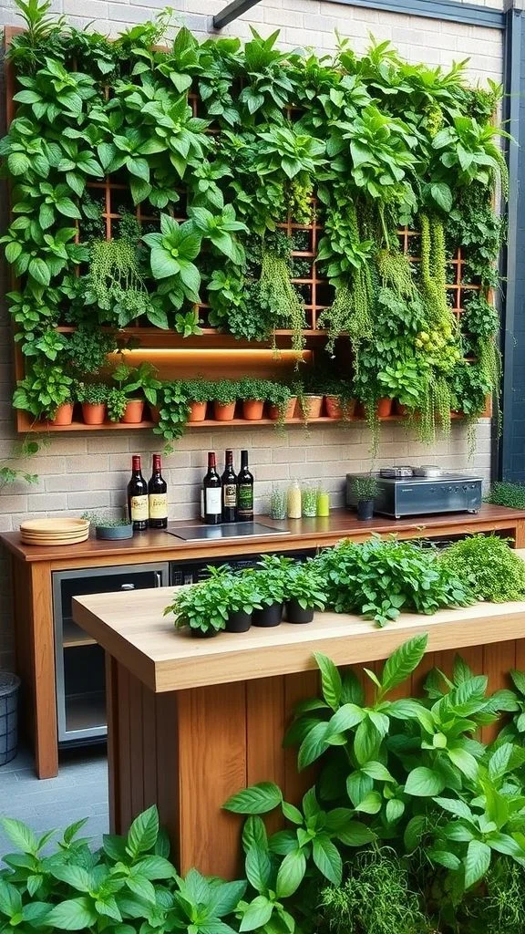 Living Wall Bar With Vertical Garden
