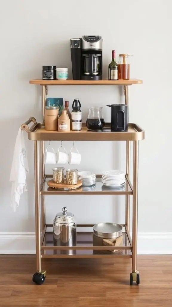 Mobile Coffee Station On Wheels
