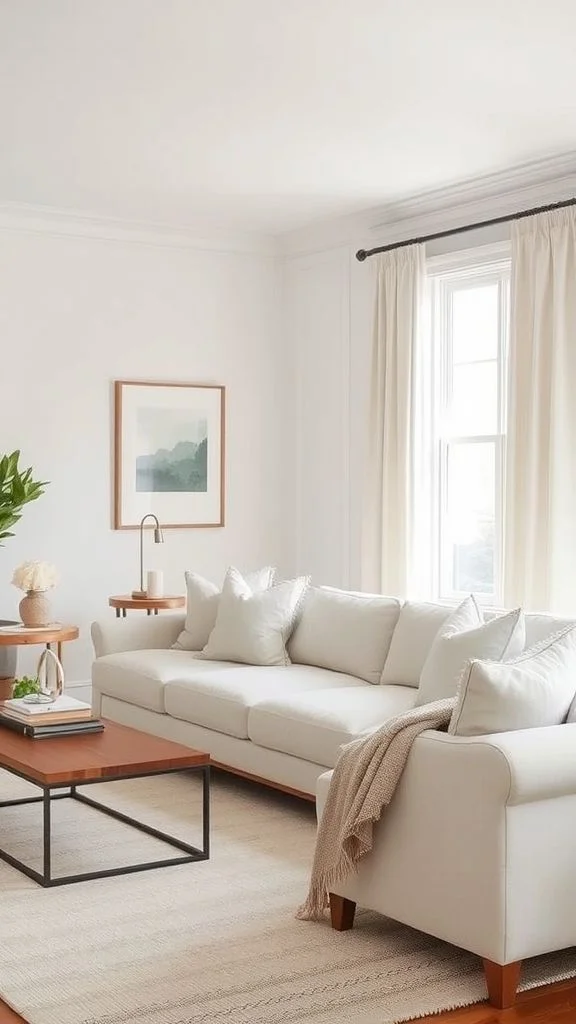 Neutral-Based White Living Room Harmony
