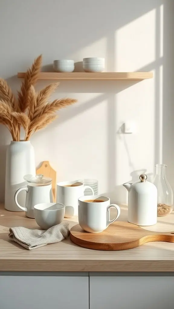 Nordic-Inspired Coffee Setup With Earth Elements
