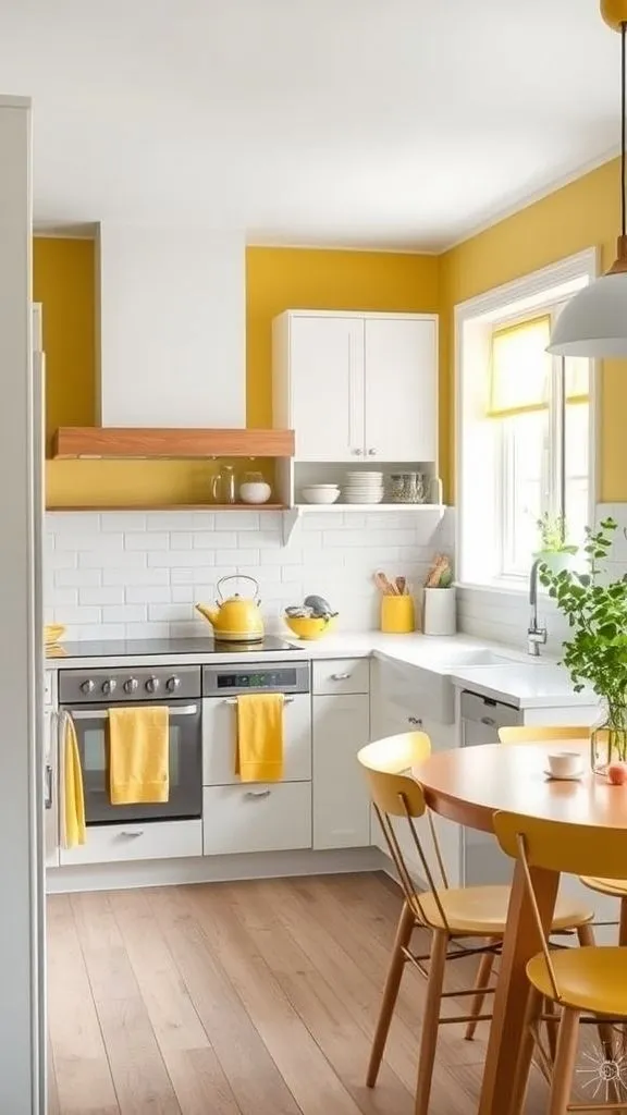  Nordic-Inspired Kitchen Featuring Touches Of Sunny Yellow
