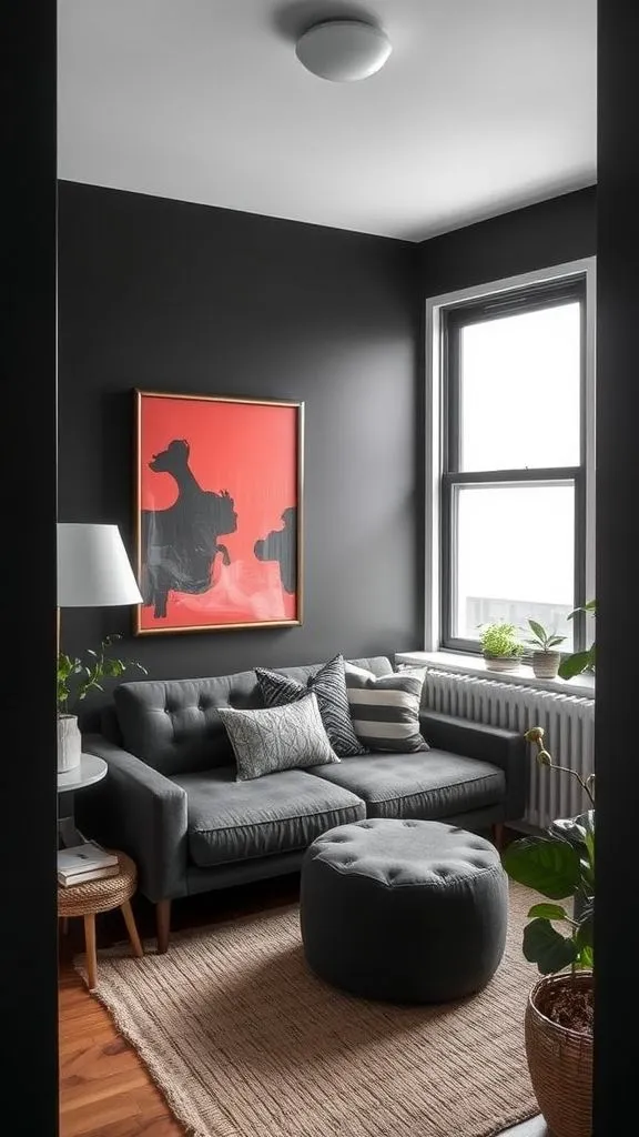 Petite Apartment Corner In Deep Charcoal
