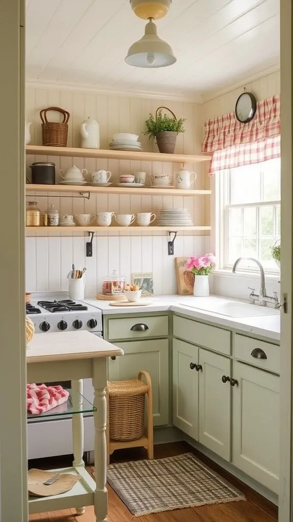 Quaint Country-Style Mini Kitchen
