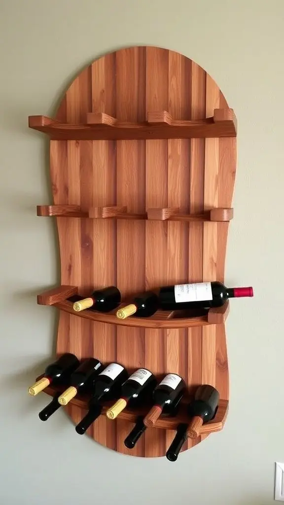 Repurposed Barrel Stave Design with Authentic Character
