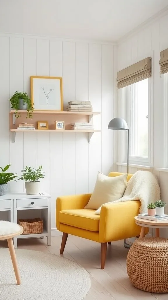 Scandinavian Simplicity With Yellow Touches

