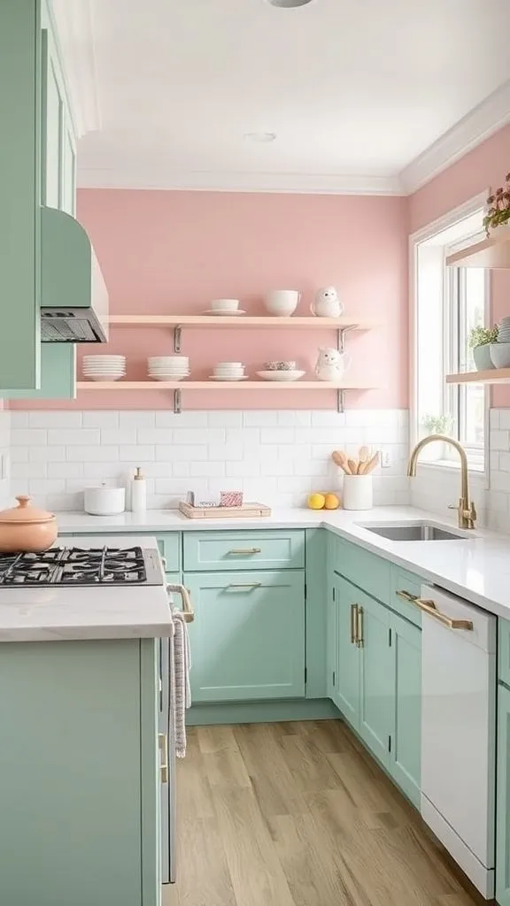 Soft Candy-Colored Kitchen Haven
