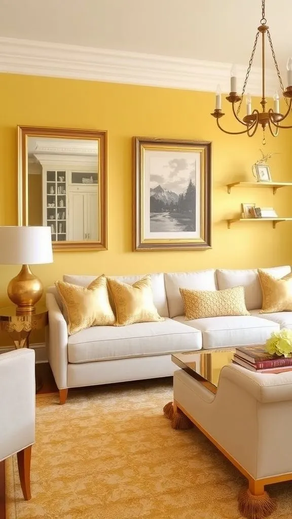 Sophisticated Yellow With Gleaming Gold Details
