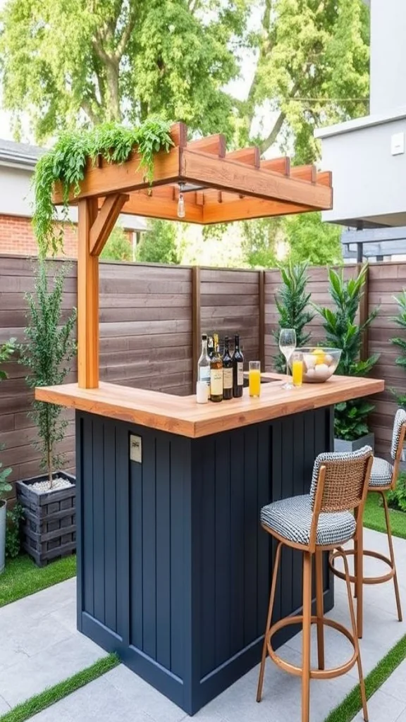 Space-Saving Bar For Smaller Yards
