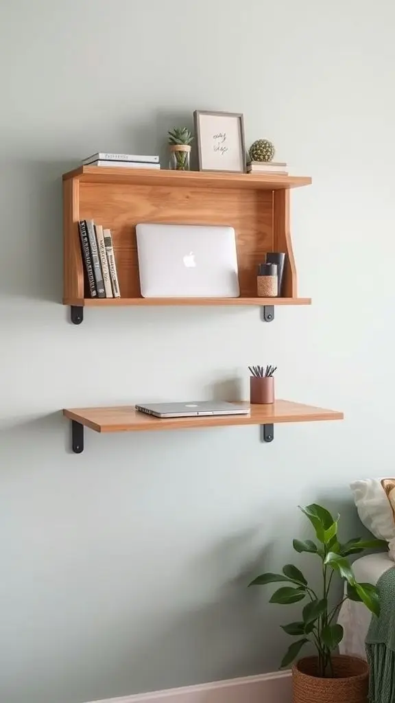 Space-Saving Mounted Wall Desk
