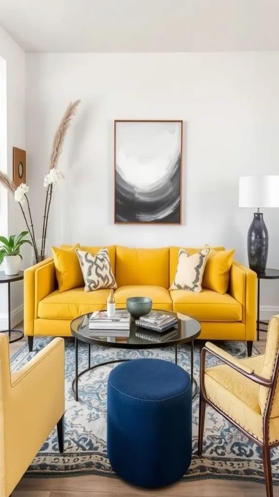Statement Canary Sofa In a Modern Setting
