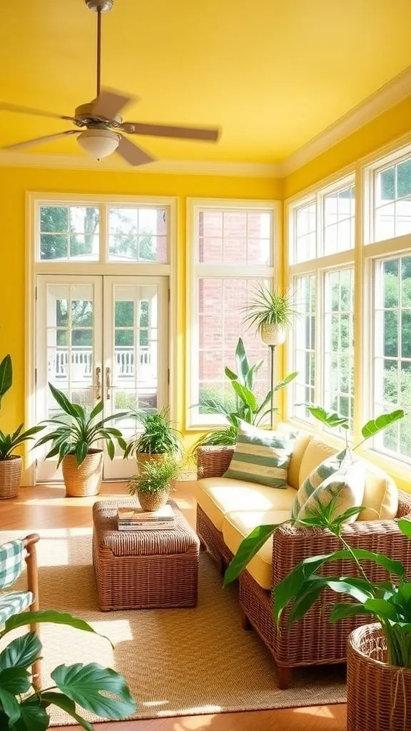 Sunroom Energy Bright Yellow Living Space

