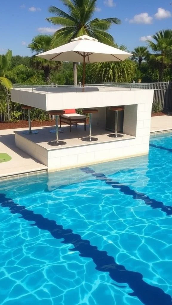 Swim-Up Bar At Pools Edge
