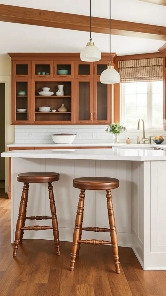 Timeless Turned Wood Stools For Traditional Kitchens
