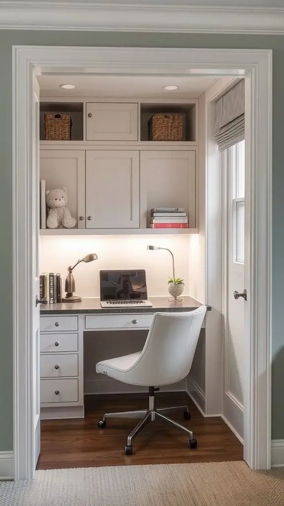 Tucked-Away Hidden Nook Desk
