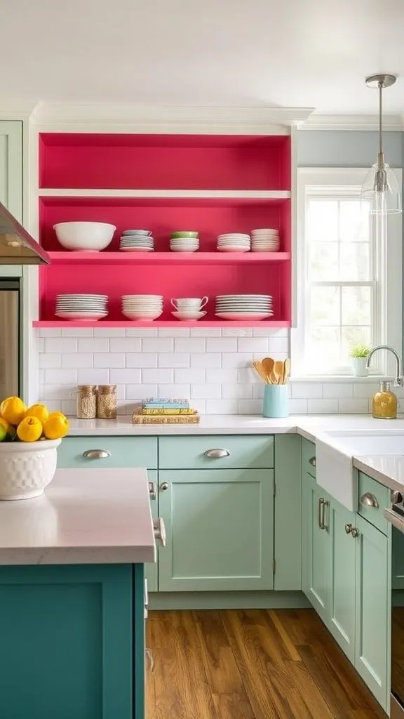 Vibrant Pops Against Neutral Base
