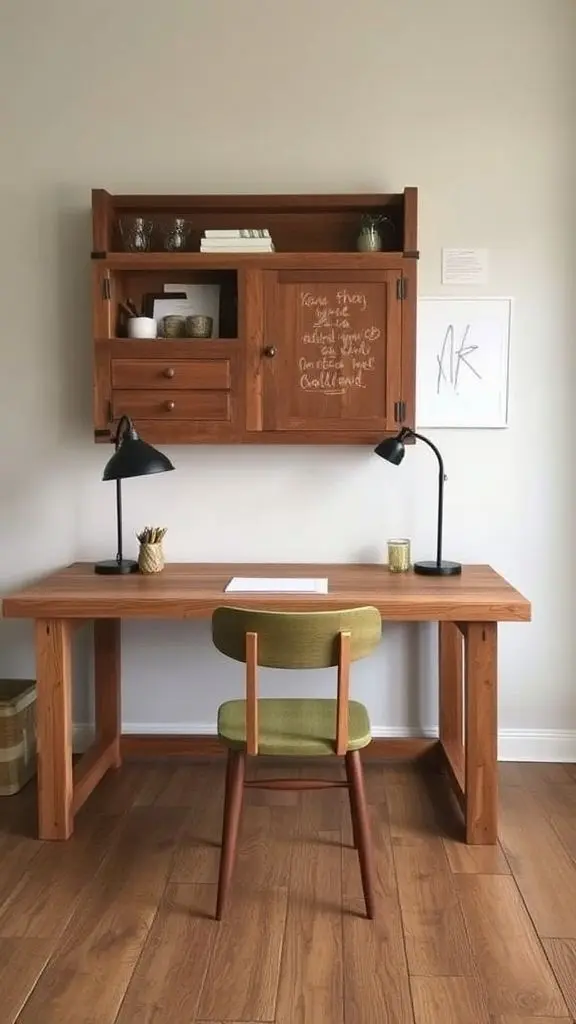 Warm Reclaimed Wood Desk
