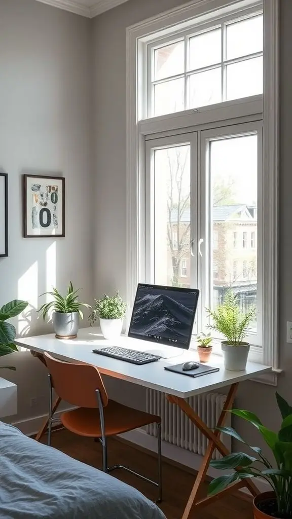 Window-Side Desk With Natural Light
