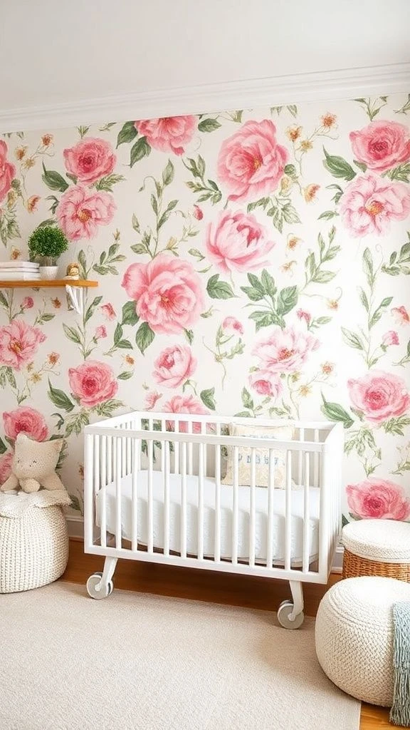 Garden-Inspired Wallpaper Design For Your Little Girl
