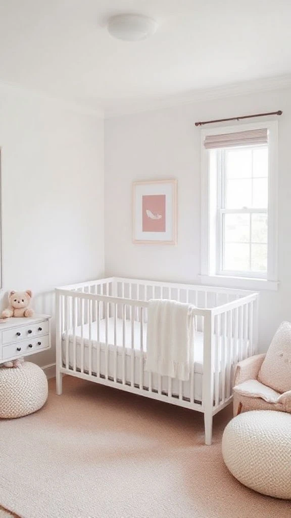 Pared-Back Nursery With Dusty Rose Elements
