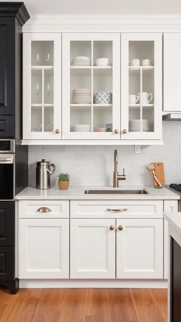 Sophisticated Two-Tone Cabinet Design
