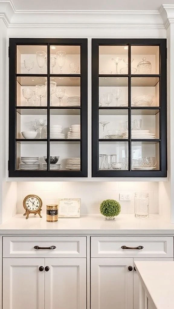 Transparent Glass-Front Cabinet Display
