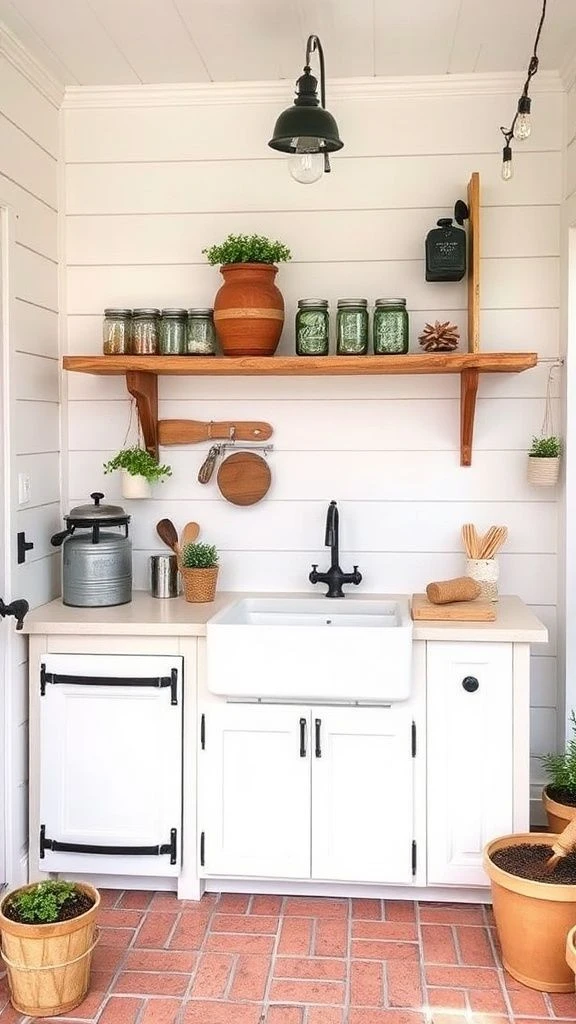 Country Home-Style Outdoor Cooking Space
