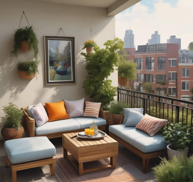 Create Urban Charm with Comfortable Seating Areas
