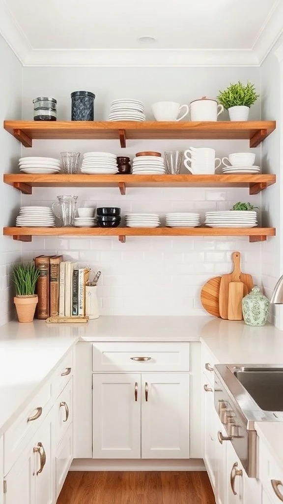 Floating Shelves Instead of Upper Cabinets