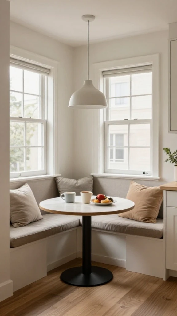 Intimate Kitchen with Built-In Breakfast Corner