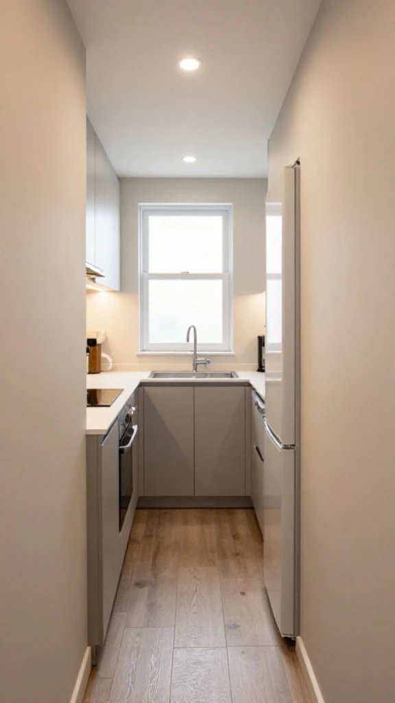 Narrow Corridor-Style Cooking Space