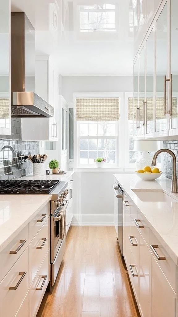 Reflective Backsplash to Amplify Light