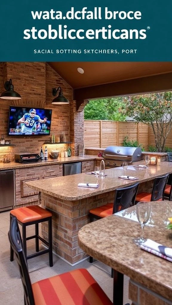 Social Butterflys Kitchen With Entertainment Screen
