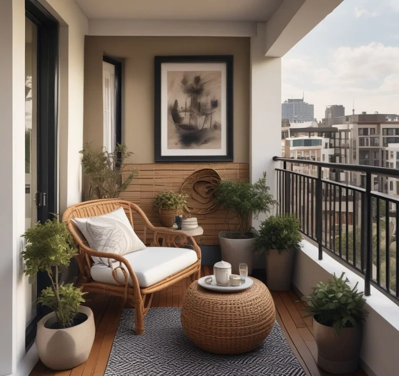 Style with Woven Furniture Elements
