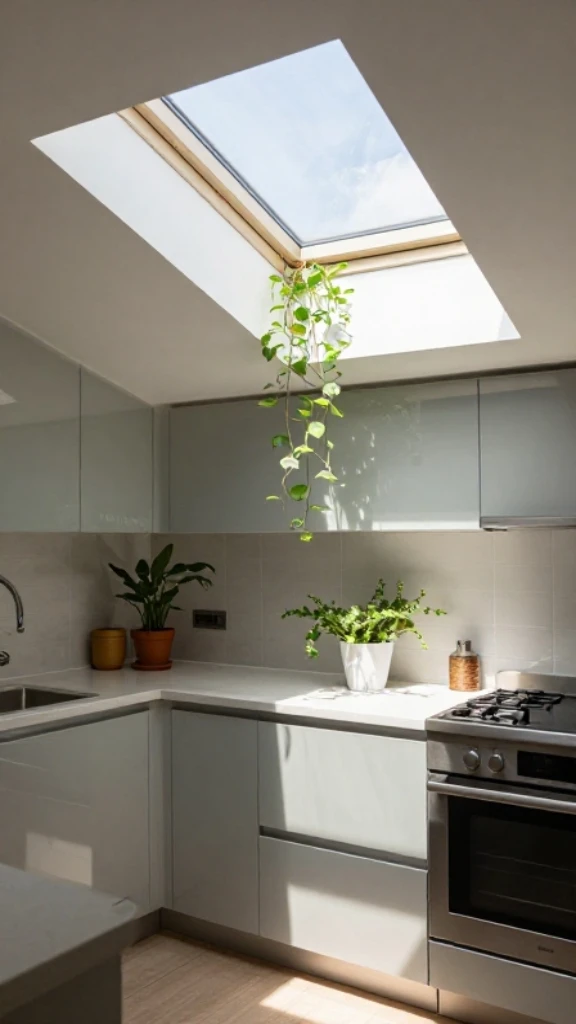 Sunlit Kitchen with Overhead Window