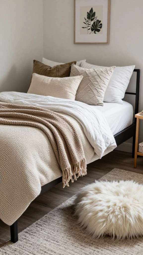 Add Texture with Throws and Pillows