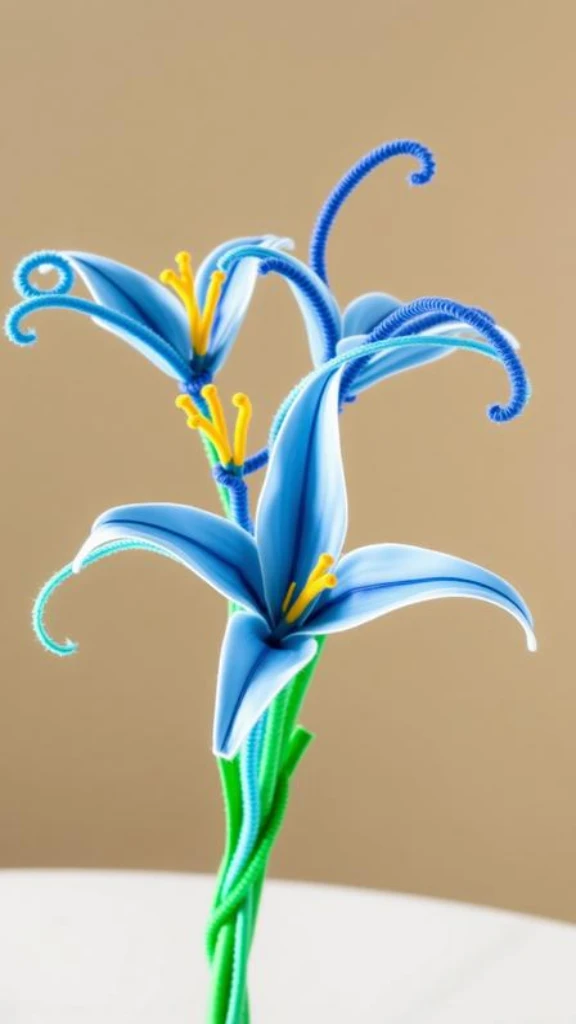 Whimsical Fuzzy Pom-Pom Flower Clusters