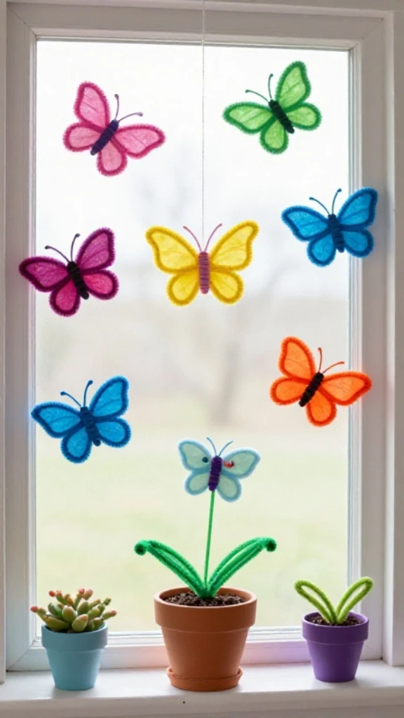 Adorable Pipe Cleaner Butterflies
