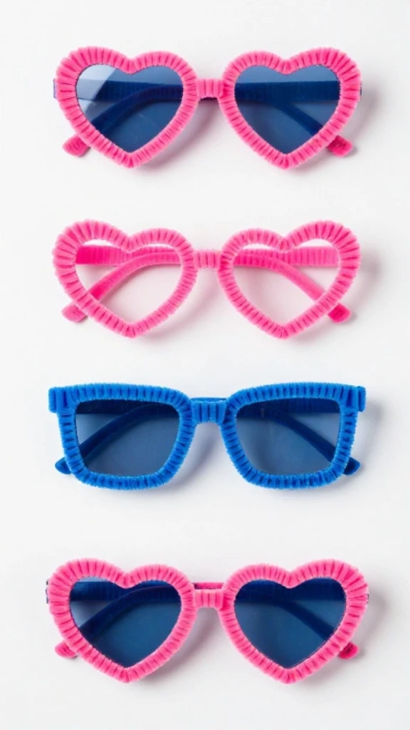 Bendable Pipe Cleaner Glasses