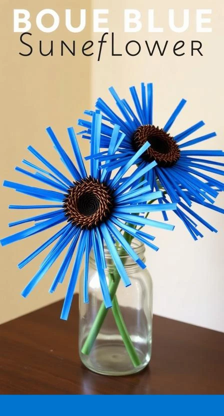 Bold Blue Sunflower Statement Pieces