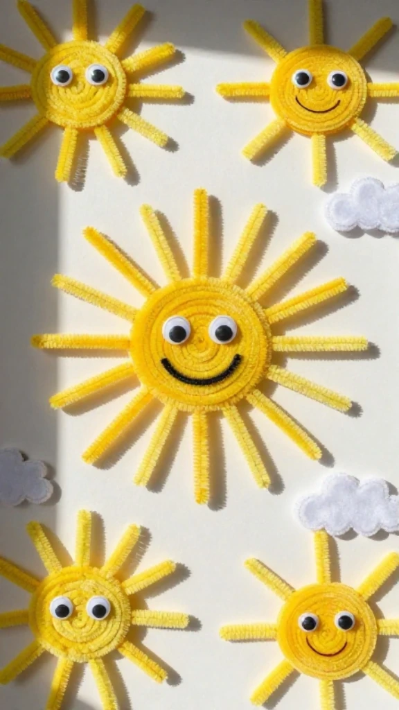 Cheerful Pipe Cleaner Suns