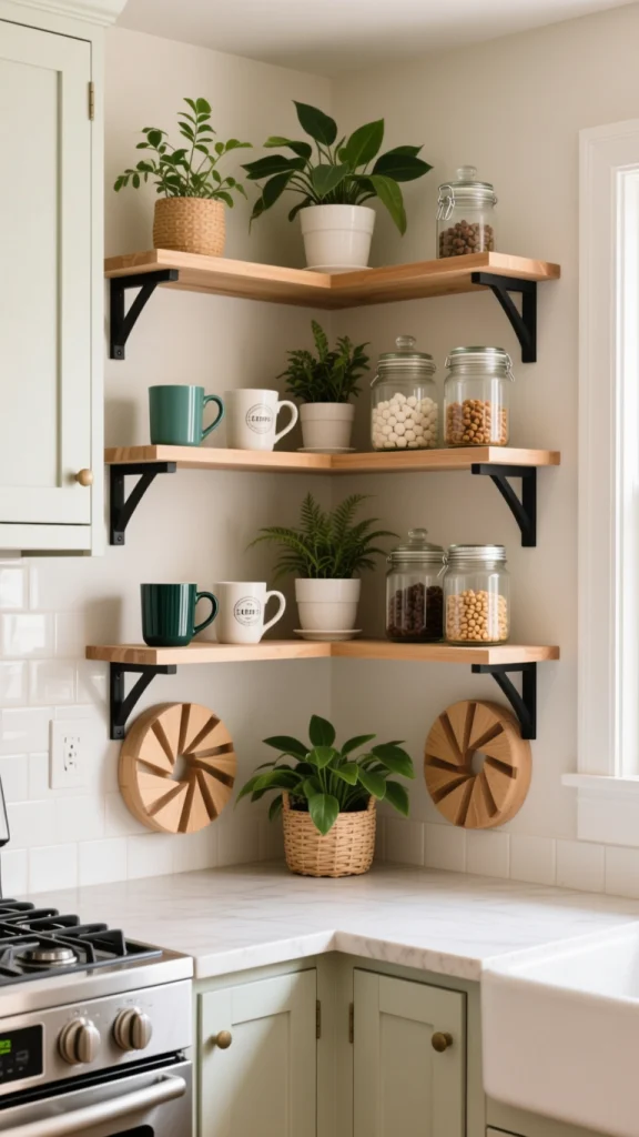 Corner Shelves for Awkward Spaces