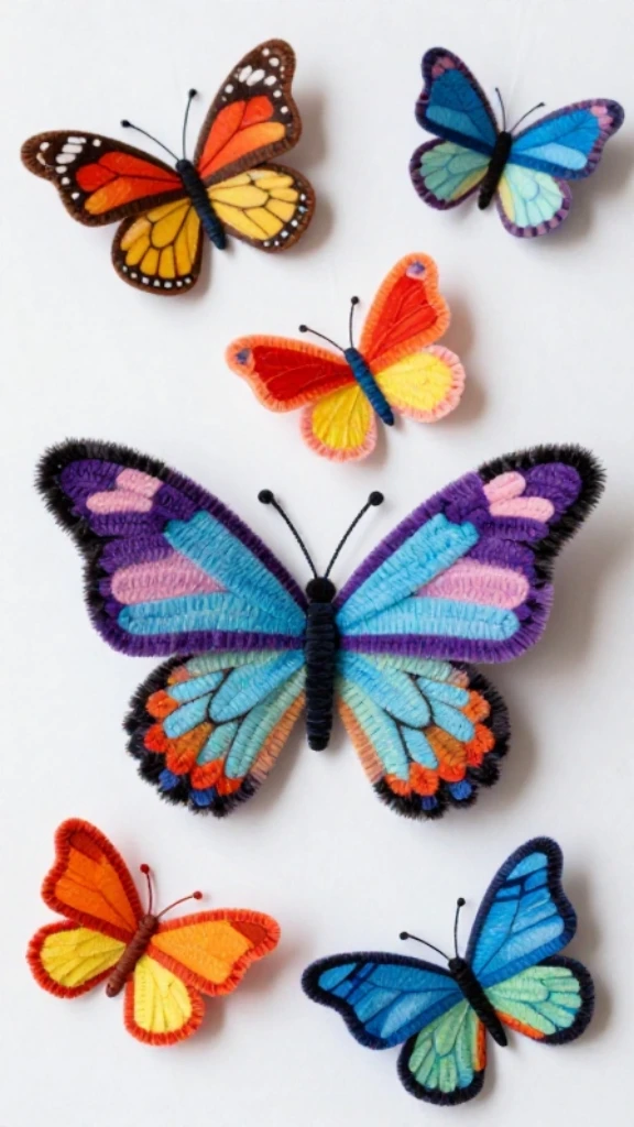 Delicate Pipe Cleaner Butterflies