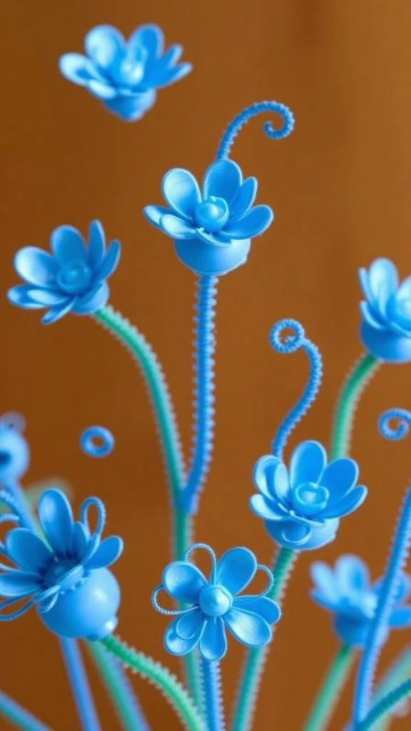 Enchanted Blue Fantasy Flowers