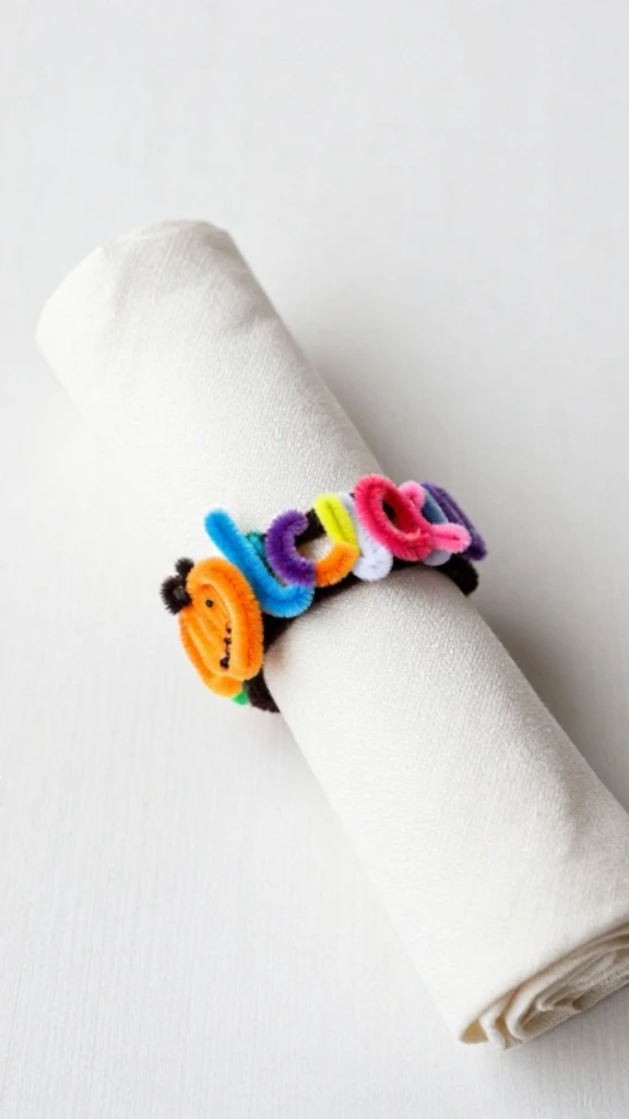 Functional Pipe Cleaner Napkin Rings